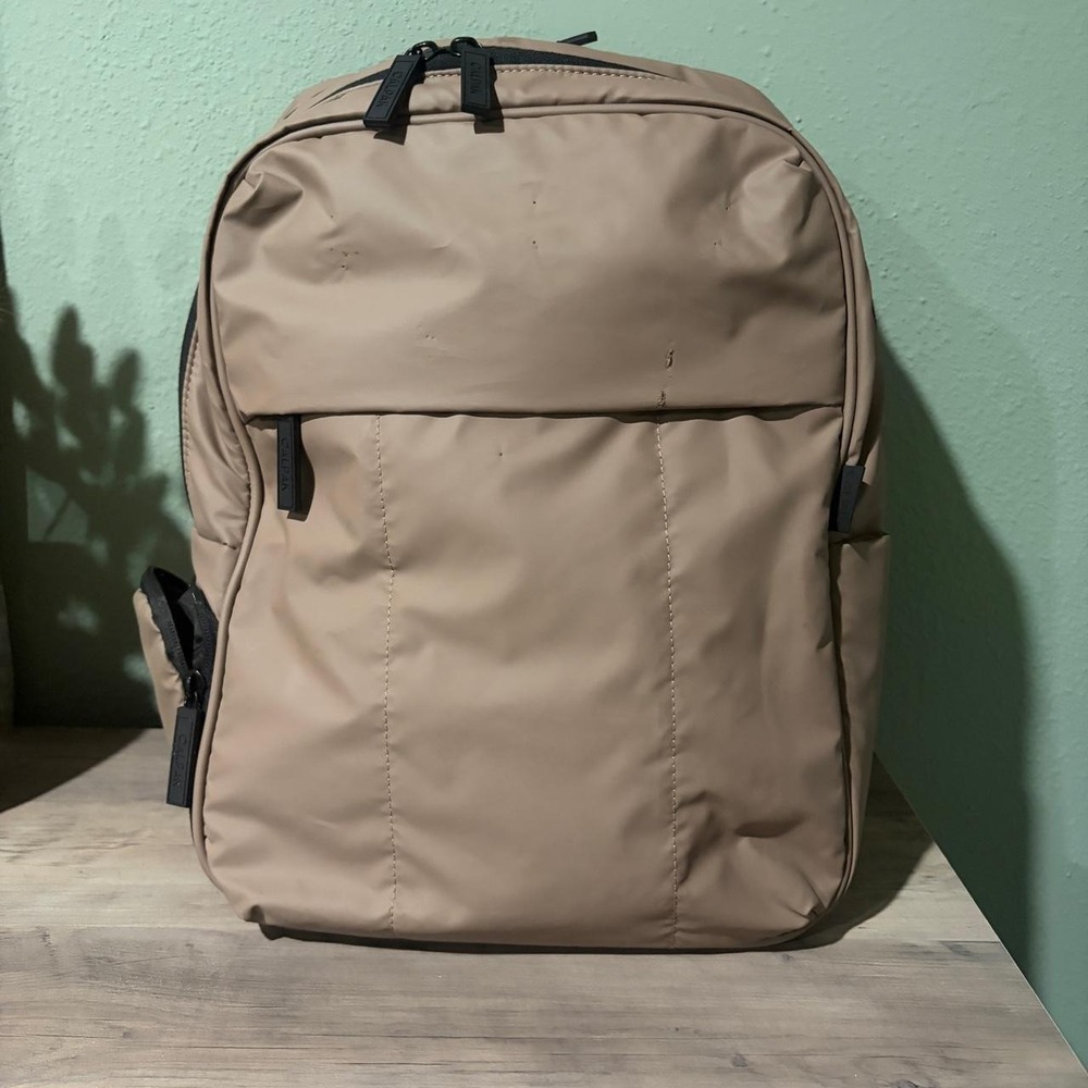 CALPAK Luka 15 inch Laptop Backpack in Chocolate.
